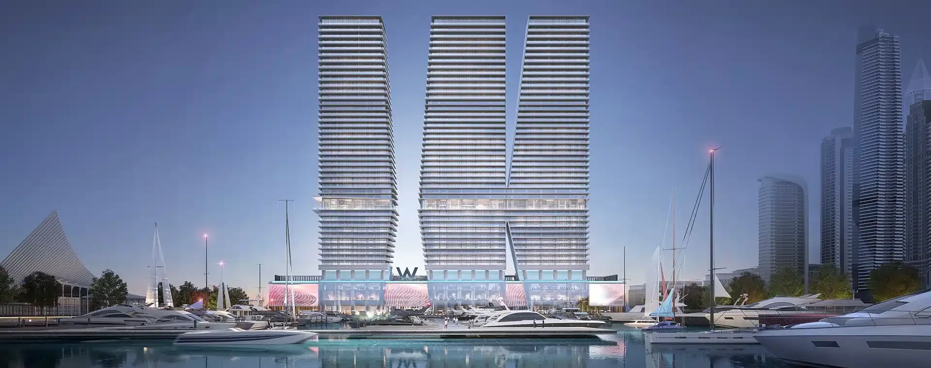 Official W Residences Dubai Harbour exterior